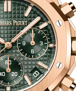 Alternative view of Audemars Piguet ROYAL OAK Pink Gold Khaki Green Dial CHRONOGRAPH 41mm