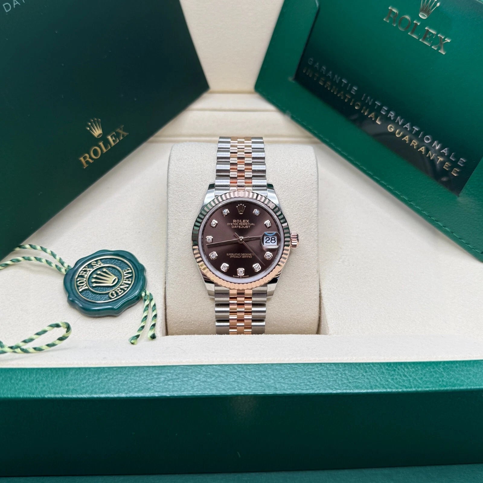 Rolex Datejust m278271-0027/0028 Chocolate 31mm Dial Oyster Bracelet Watch - Image 8