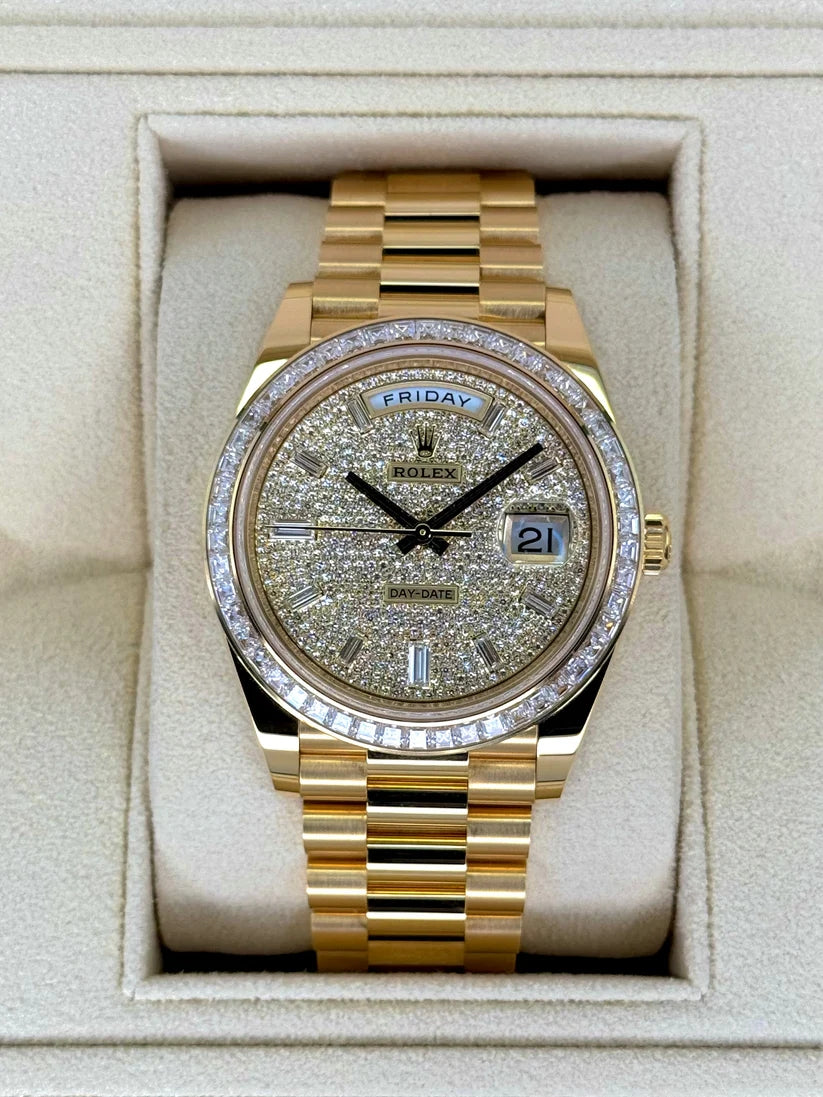 Rolex Day-Date 40mm 228398TBR-0036 Diamond Paved Dial President Watch - Image 3