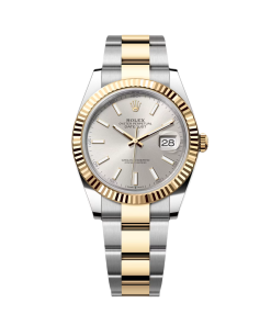 Rolex Datejust 41mm 126333 Silver Index Oyster Steel and Yellow Gold Mens Watch