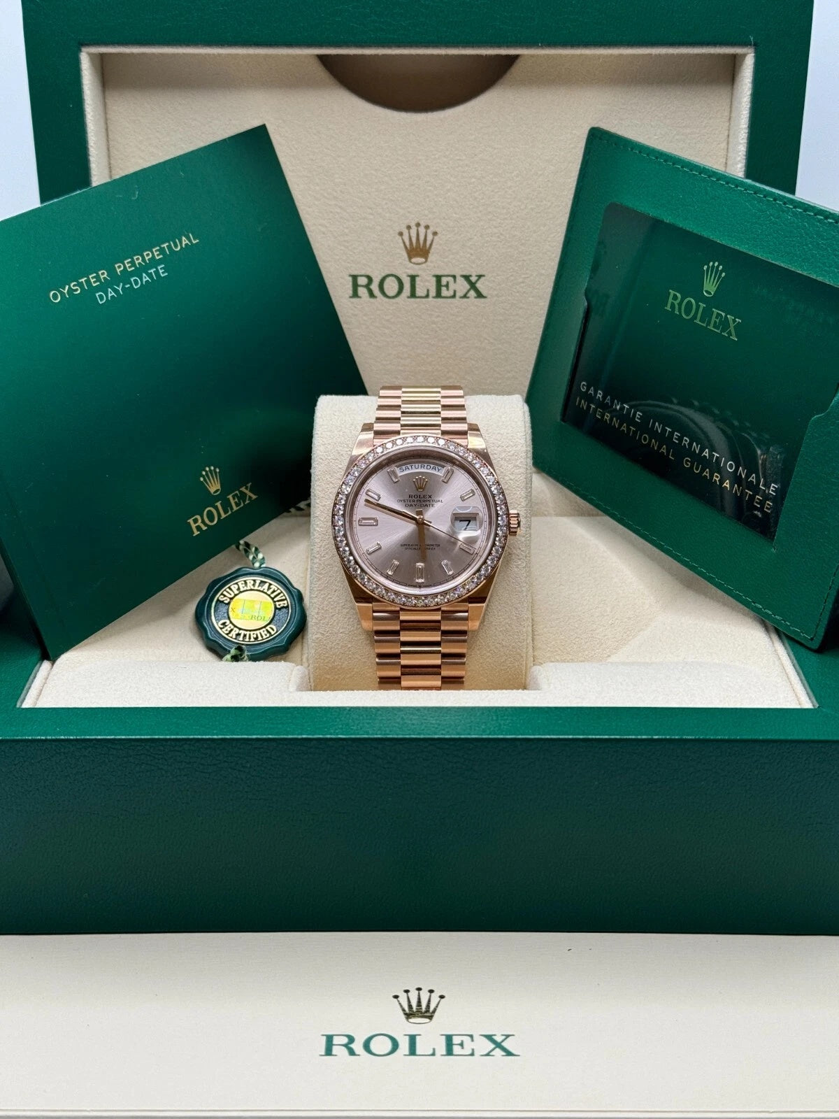 Rolex Day-Date 40mm Sundust Diamonds Dial 228345rbr-0007 - Image 9