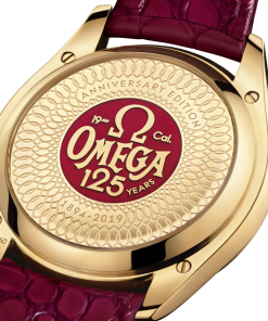 Alternative view of Omega De Ville Trésor 40mm Red Dial 18k Yellow Gold Strap 435.53.40.21.11.001