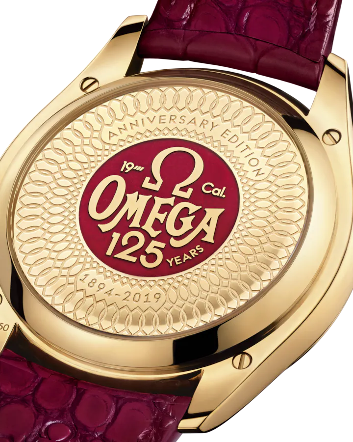 Omega De Ville Trésor 40mm Red Dial 18k Yellow Gold Strap 435.53.40.21.11.001 - Image 2
