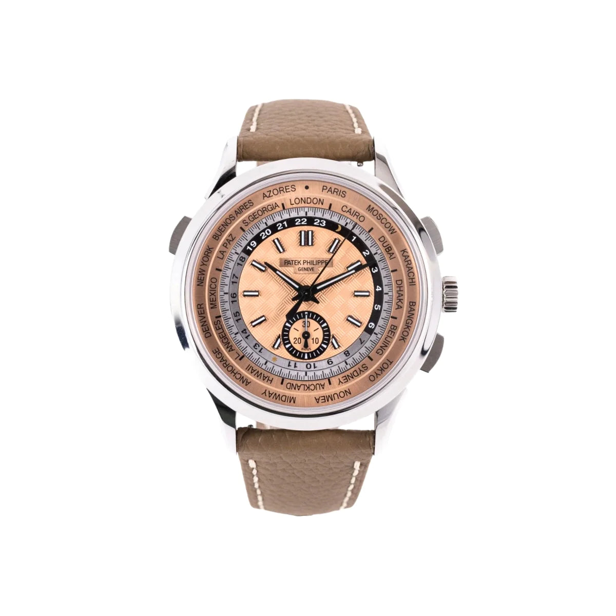 PATEK PHILIPPE 2023 SKU#0006097 COMPLICATIONS WORLD TIME CHRONOGRAPH 5935A-001 SALMON