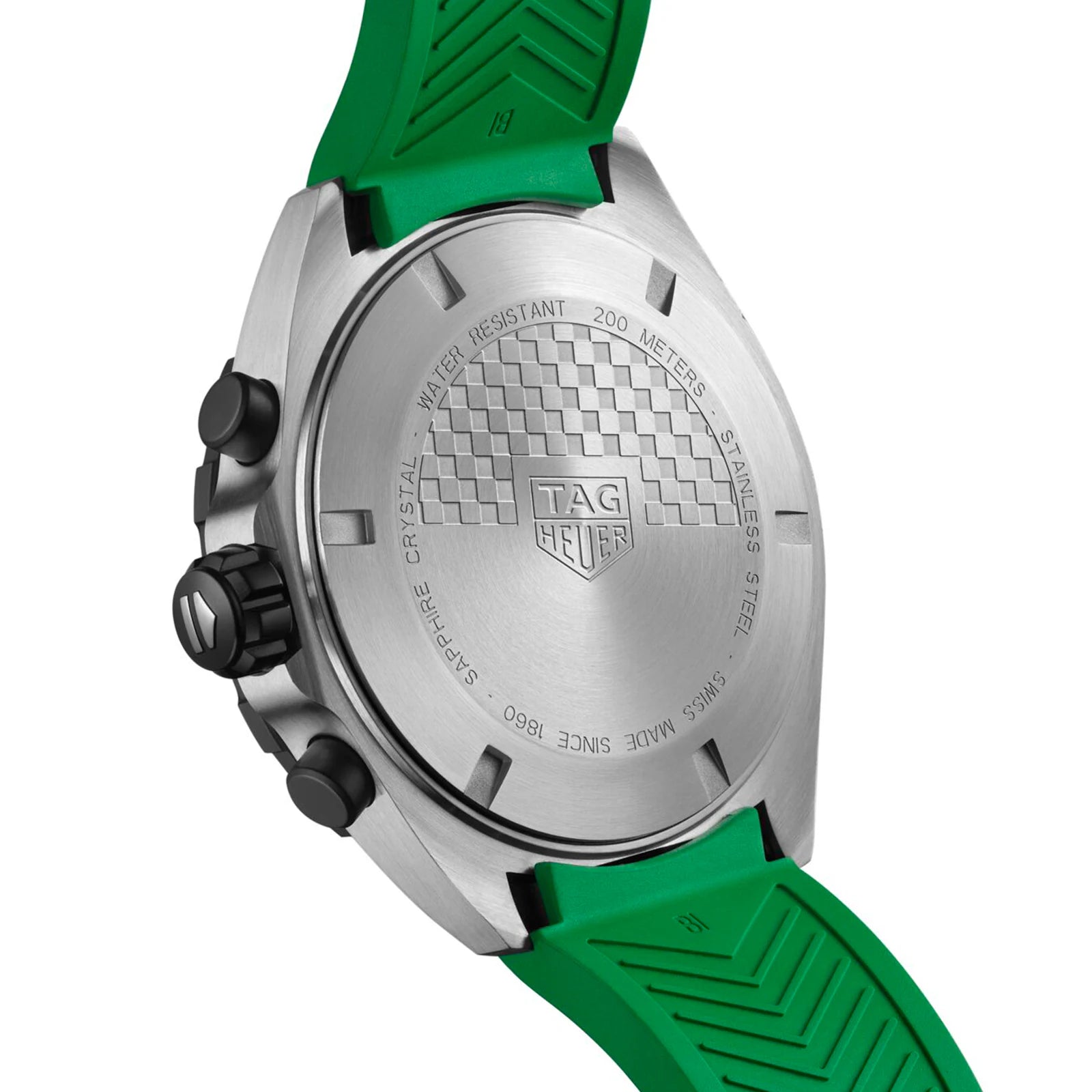 TAG Heuer Formula 1 Quartz Chronograph 200M 43mm Mens Watch Green Rubber CAZ101AP.FT8056 - Image 5