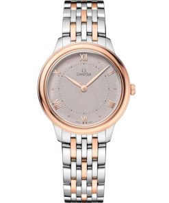 Omega De Ville Prestige 30 mm Silver Dial Stainless Steel and Sedna�?18k Rose Gold Bracelet 434.20.30.60.02.001