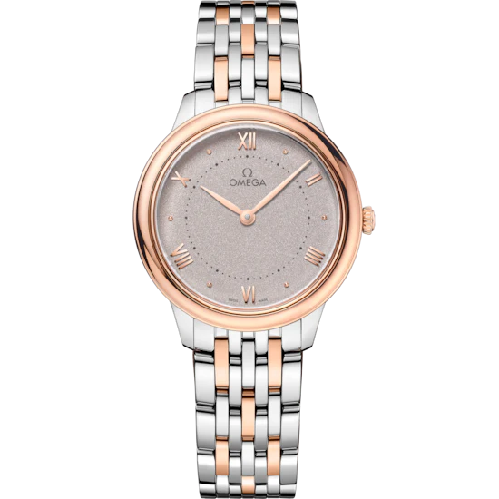 Omega De Ville Prestige 30 mm Silver Dial Stainless Steel and Sedna�?18k Rose Gold Bracelet 434.20.30.60.02.001