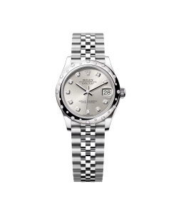 Rolex Datejust m278344 Silver Dial 31mm Domed Diamond