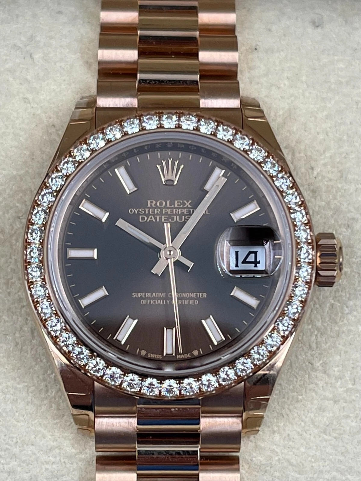 Rolex Lady-Datejust 28mm 279135RBR Chocolate Dial Jubilee Bracelet - Image 3