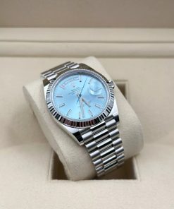 Alternative view of Rolex  Day-Date President 40mm Platinum Ice Blue Index Dial - 228236