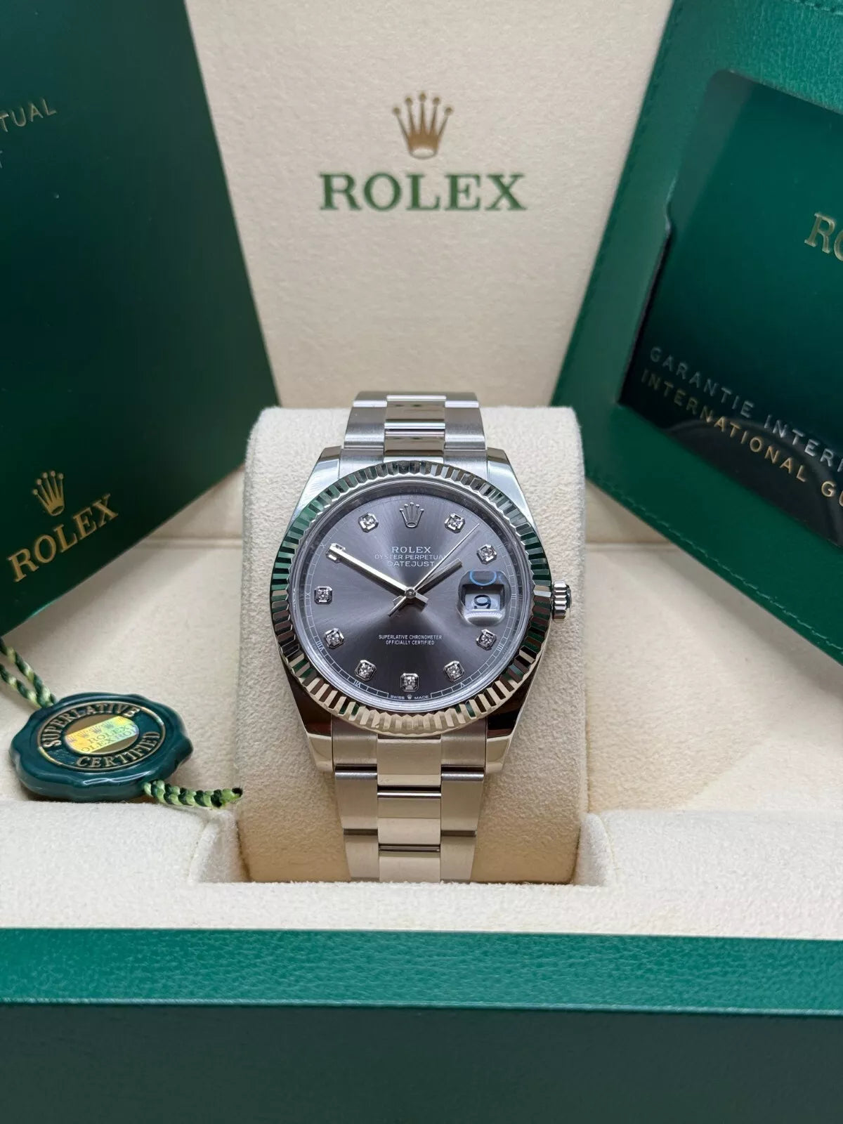 Rolex Datejust 41mm 126334 Slate Diamond Jubilee Stainless Steel - Image 14
