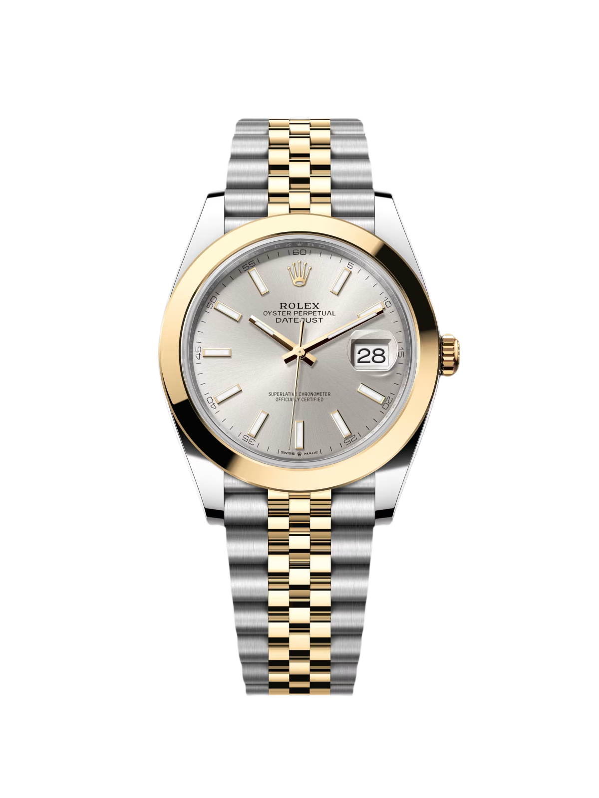Rolex Datejust 41mm 126303 Silver Index Oyster Steel and Yellow Gold Mens Watch - Image 10