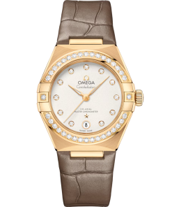 Omega Constellation Ladies' Selection 29mm yellow gold on leather strap 131.58.29.20.52.001