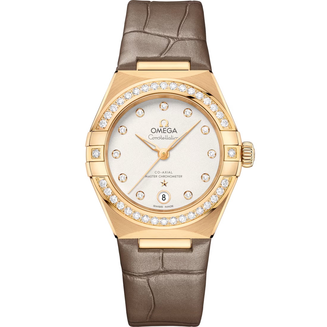 Omega Constellation Ladies' Selection 29mm yellow gold on leather strap 131.58.29.20.52.001