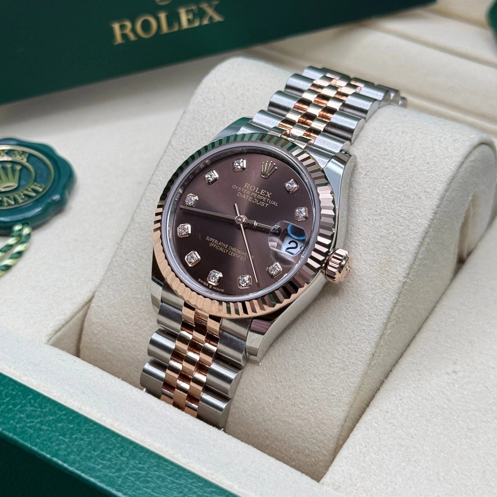 Rolex Datejust m278271-0027/0028 Chocolate 31mm Dial Oyster Bracelet Watch - Image 12