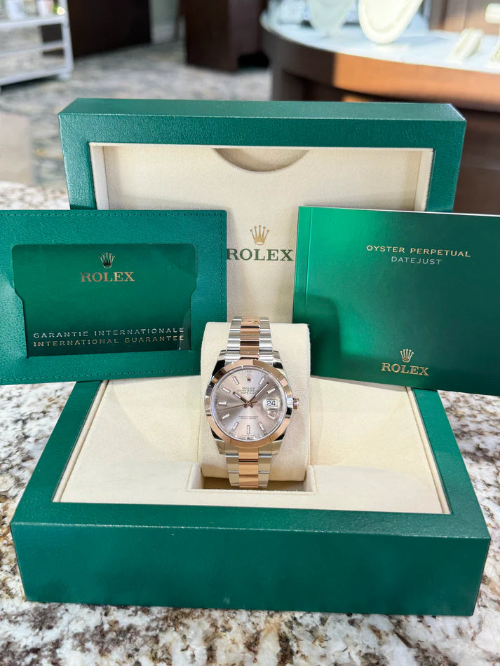 Rolex Datejust 41mm 126301 Sundust Index Oyster Steel and Everose Gold Watch - Image 8