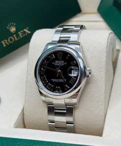 Alternative view of Rolex Datejust m278240-0001/0002 31mm Black Roman Domed Bezel Oyster Oystersteel