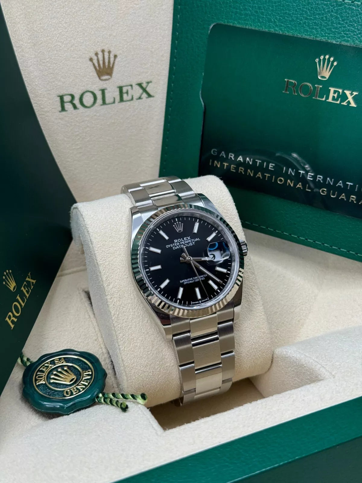 Rolex Datejust 36mm 126234 Black Index Jubilee Stainless Steel Mens Watch - Image 9