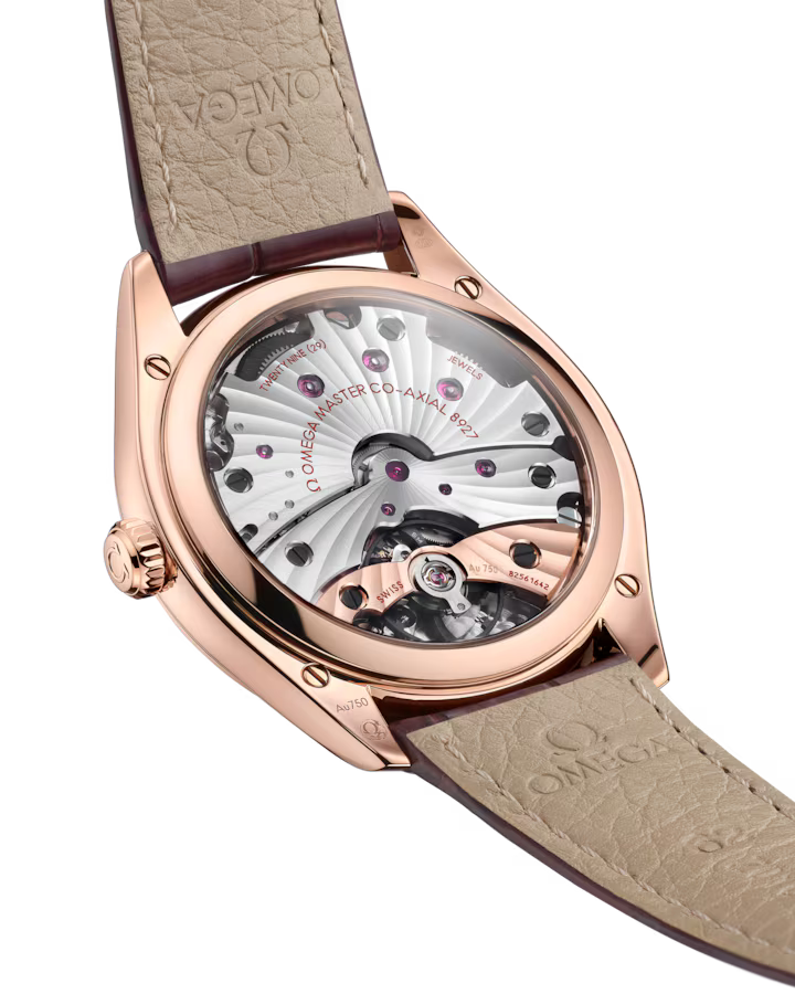 Omega De Ville Trésor 40mm Red Dial Sedna�?18k Rose Gold Strap 435.53.40.21.11.002 - Image 2