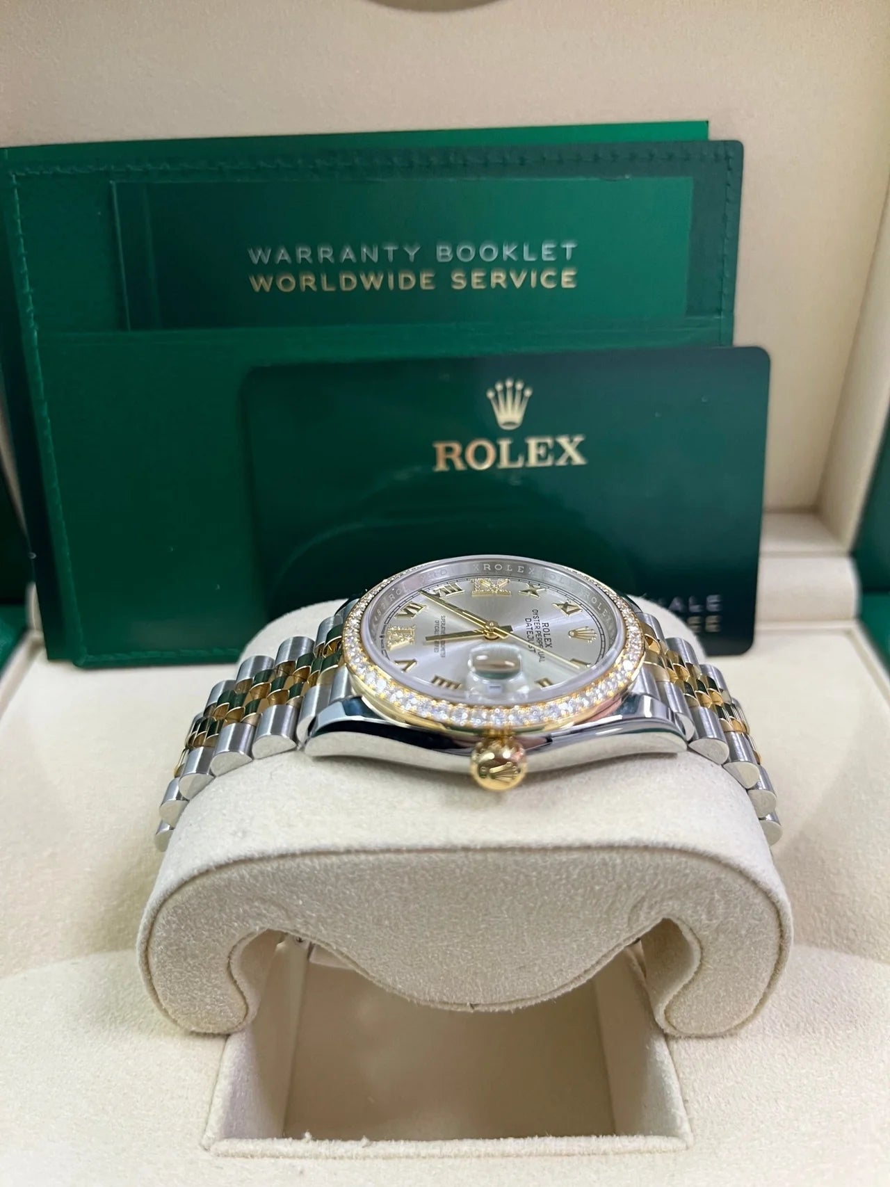 Rolex Datejust 36mm 126283 Silver Dial Diamond Bezel Jubilee Bracelet Watch - Image 5
