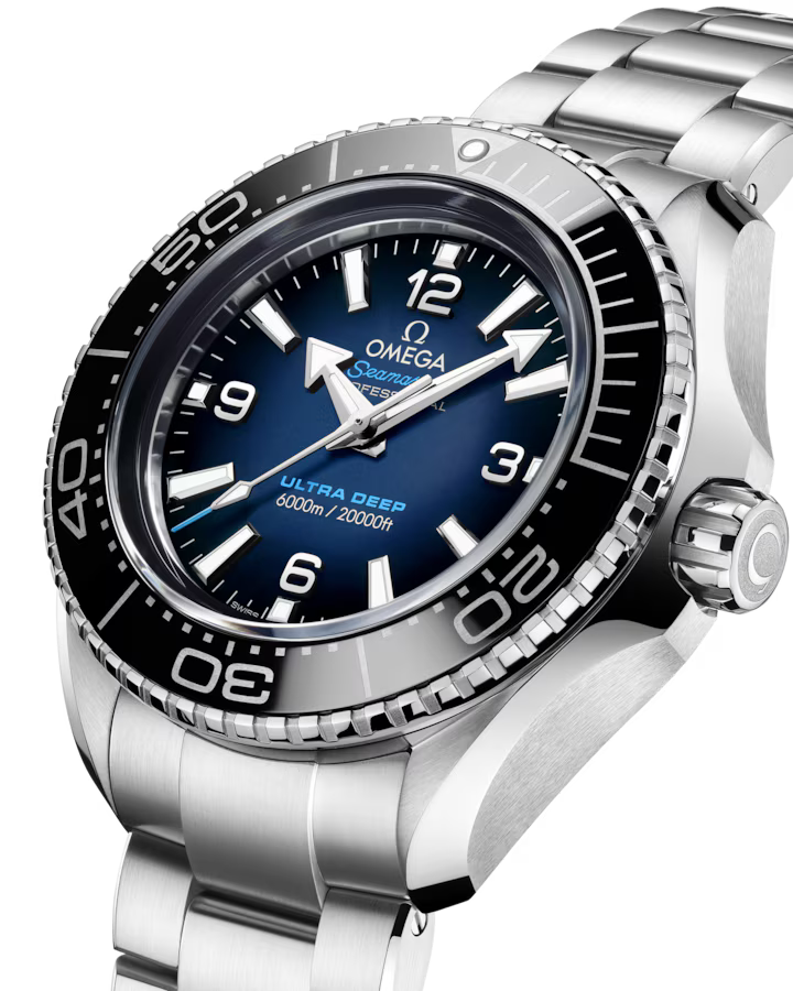 Omega Seamaster Planet Ocean 6000M 45.5mm Blue Dial O‑MEGASTEEL Bracelet 215.30.46.21.03.001 - Image 4