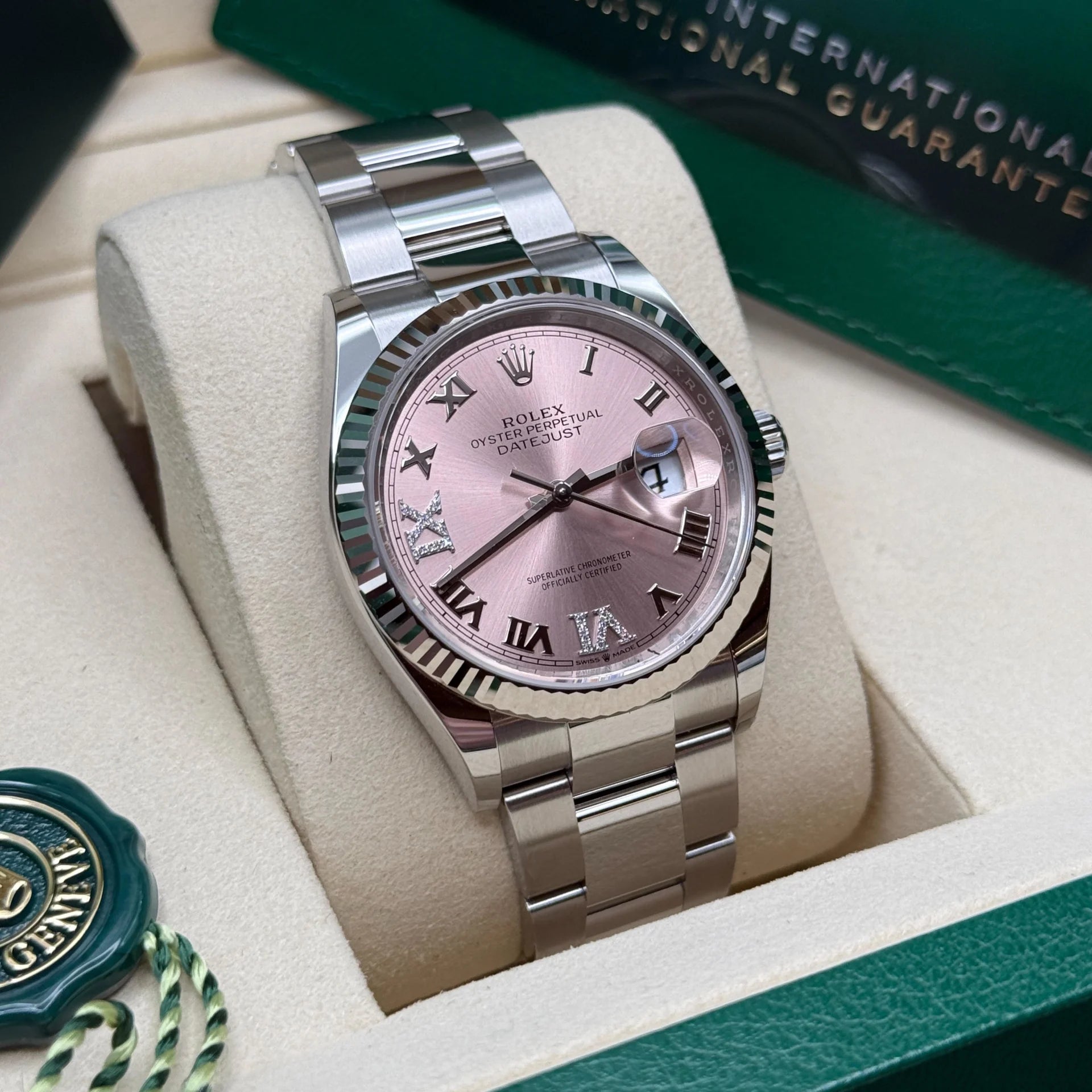 Rolex Datejust 36mm 126234 Pink Roman Dial Oyster Stainless Steel - Image 4