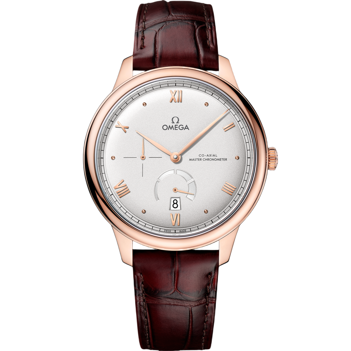 Omega De Ville Prestige 41 mm Silver Dial Sedna�?18k Rose Gold Strap 434.53.41.21.02.001