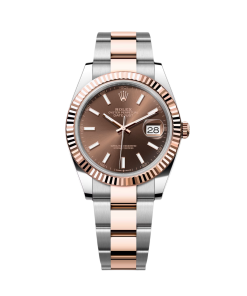 Alternative view of Rolex Datejust 41mm 126331 Chocolate Index Jubilee Steel and Everose Gold Watch