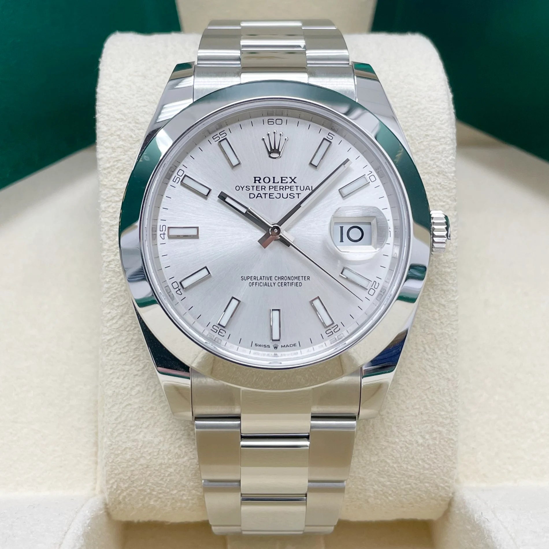 Rolex Datejust 41mm 126300 Silver Index Jubilee Stainless Steel Watch - Image 8