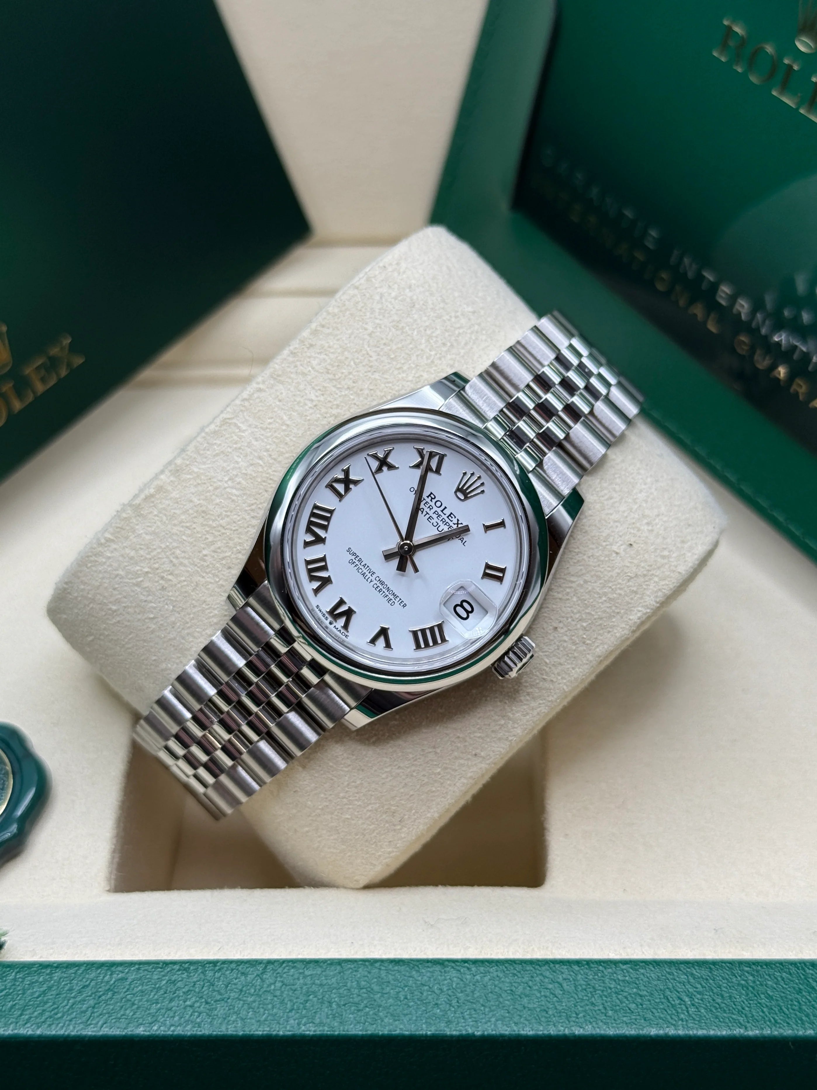 Rolex Datejust m278240-0003/0004 31mm White Roman Domed Bezel Oyster Oystersteel - Image 7