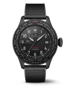 IWC Pilot's Timezoner Top Gun Ceratanium 46mm Mens Watch Black IW395505