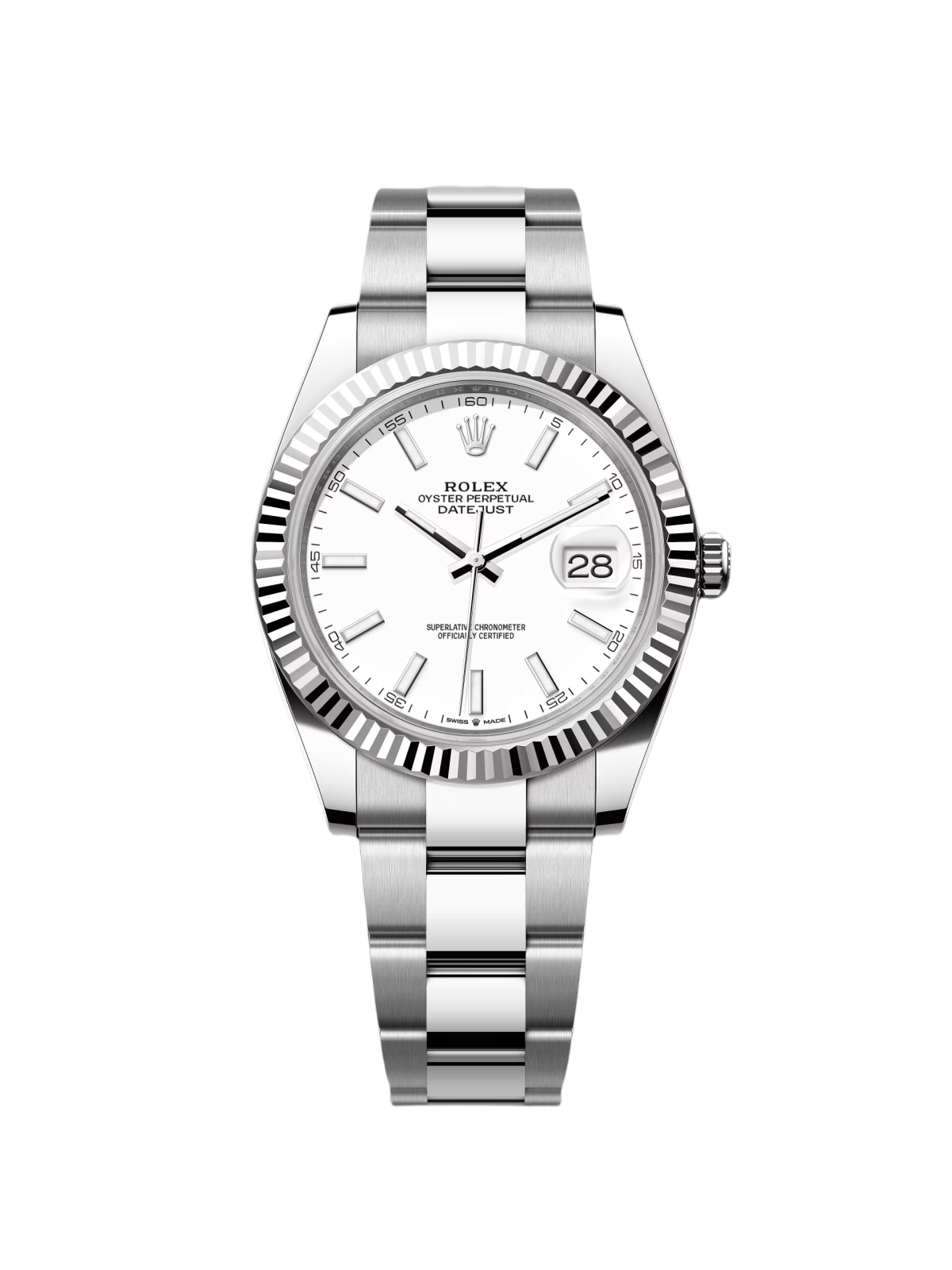 Rolex Datejust 41mm White Index Oyster Stainless Steel Men’s Watch - 126334 - Image 3
