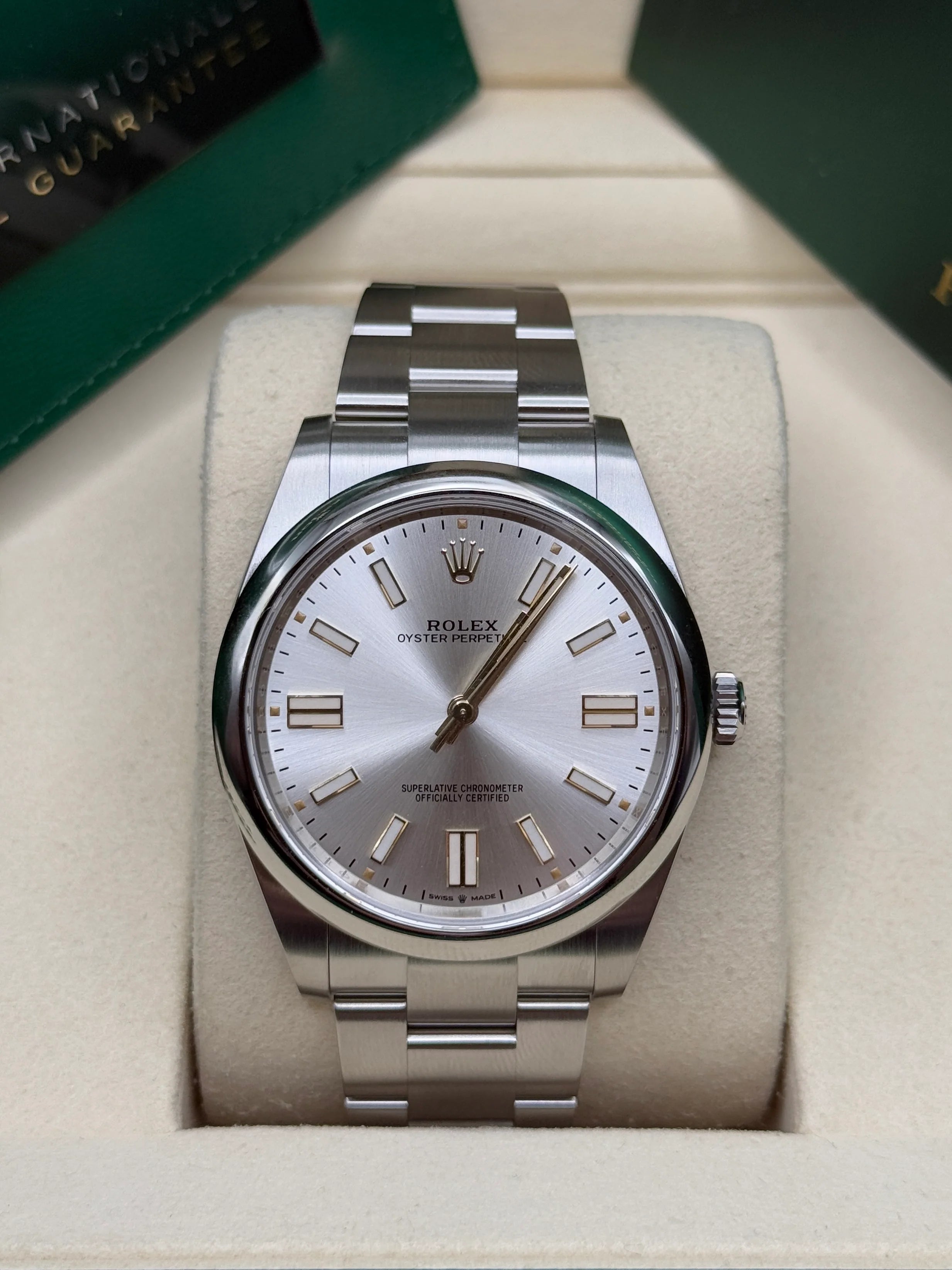 Rolex Oyster Perpetual 41mm 124300-0001 Stainless Steel Silver Index Dial Watch - Image 2