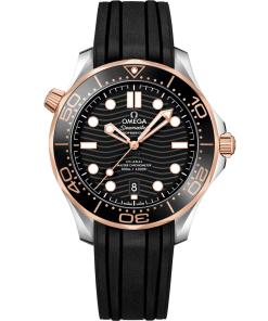 Omega Seamaster Diver 300M 42mm Black Dial Stainless Steel and Sedna�?18k Rose Gold Strap 210.22.42.20.01.002