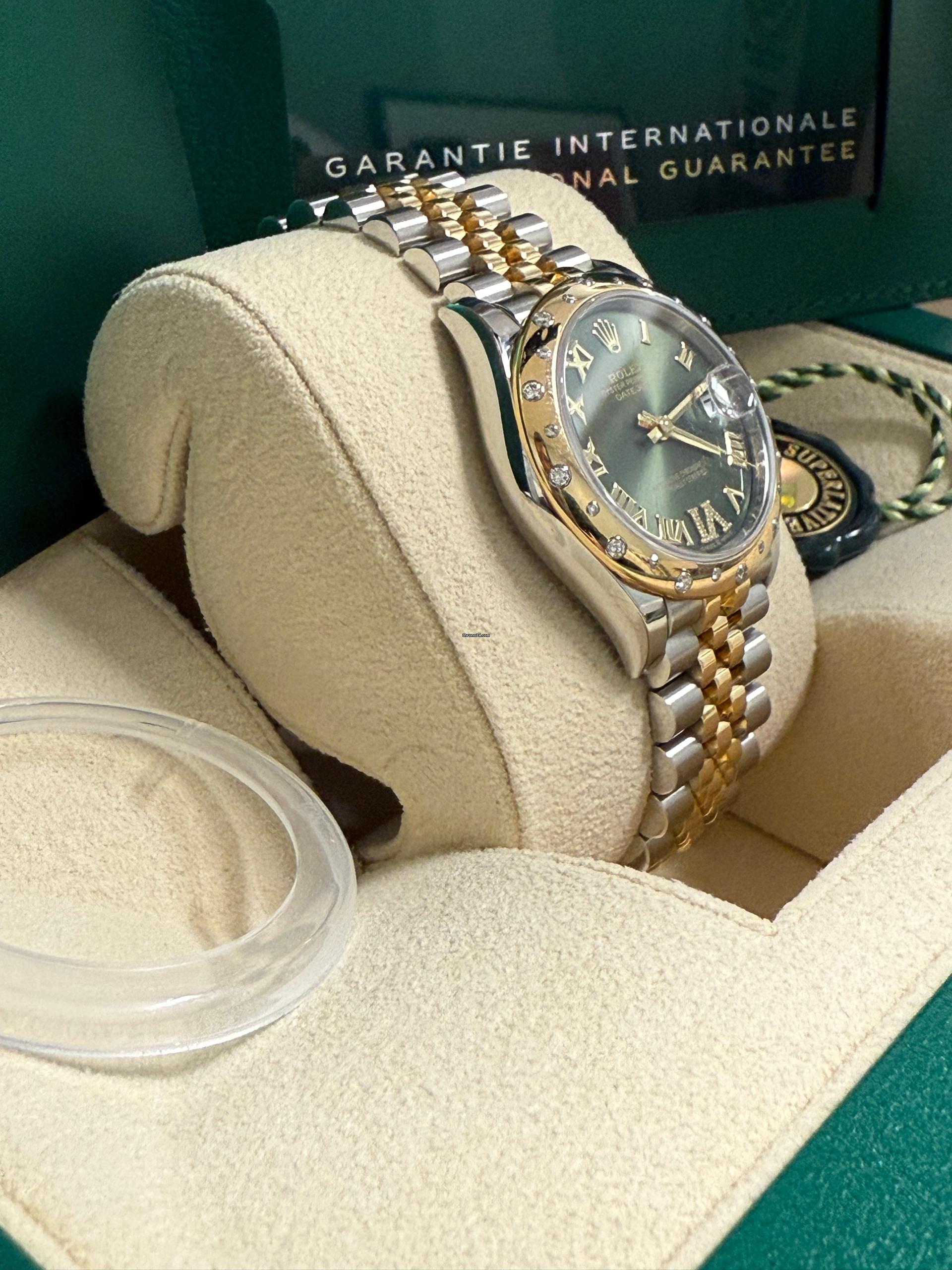 Rolex Datejust m278343 Datejust Green Dial 31mm Jubilee Steel and Yellow Gold - Image 3