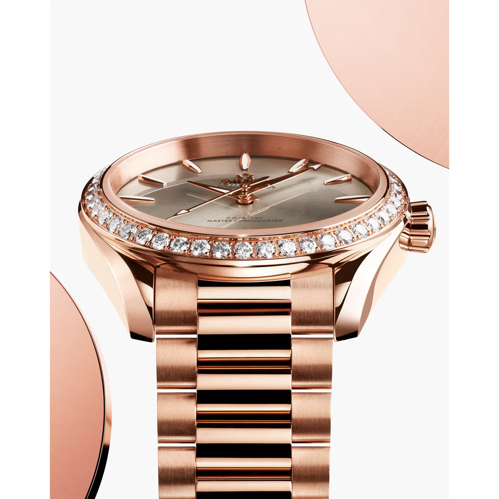Omega Seamaster Aqua Terra Shades 38 mm Sandstone Dial Stainless Steel and Sedna�?18k Rose Gold Bracelet 220.55.38.20.09.001 - Image 3