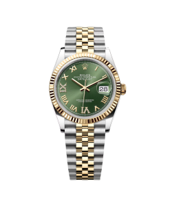 Rolex Datejust 36mm 126233 Olive-green Roman Diamond Dial Two-Tone Jubilee Bracelet