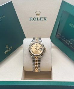 Alternative view of Rolex Lady-Datejust 28mm 279173 Champagne Roman Dial Oyster Bracelet