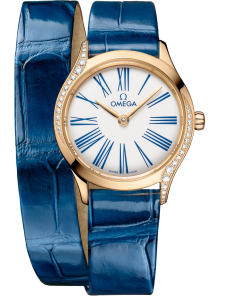 Omega De Ville Mini Trésor 26mm White Dial with Diamonds Moonshine�?18k Rose Gold Strap 428.58.26.60.04.002