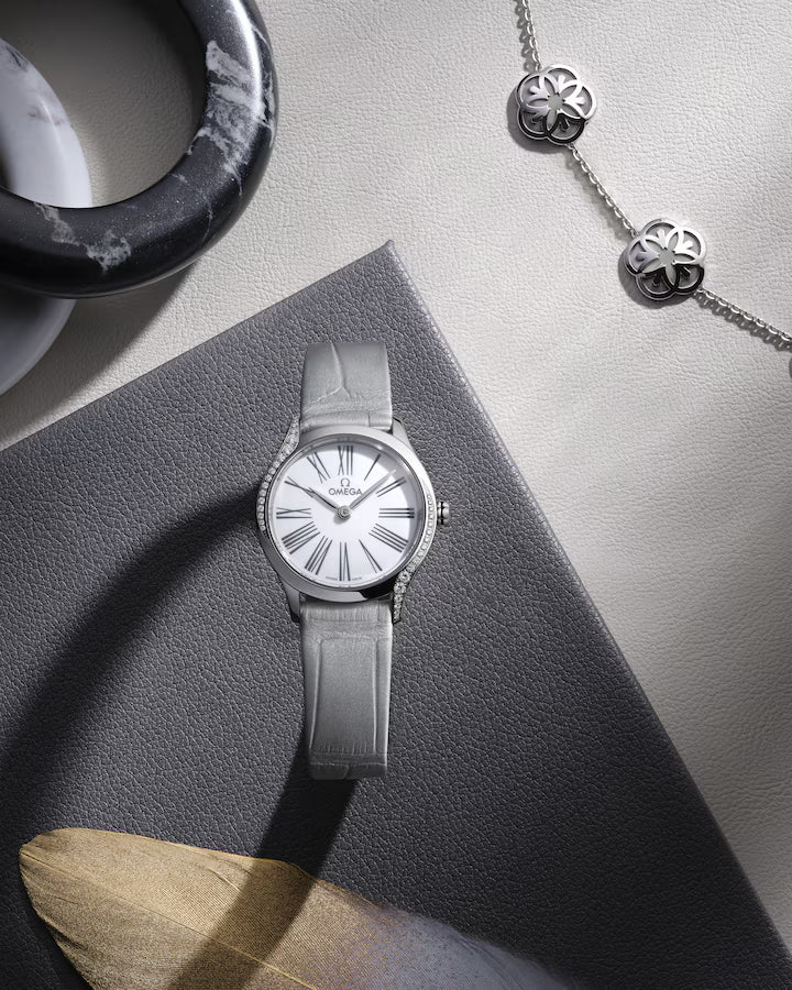 Omega De Ville Mini Trésor 26mm White Dial with Diamonds Stainless Steel Strap 428.18.26.60.04.001 - Image 3
