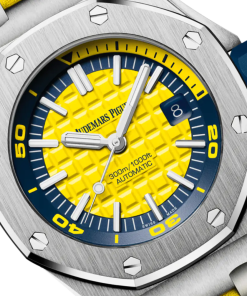 Alternative view of Audemars Piguet OFFSHORE DIVER Yellow Dial 42mm 15710ST.OO.A051CA.01
