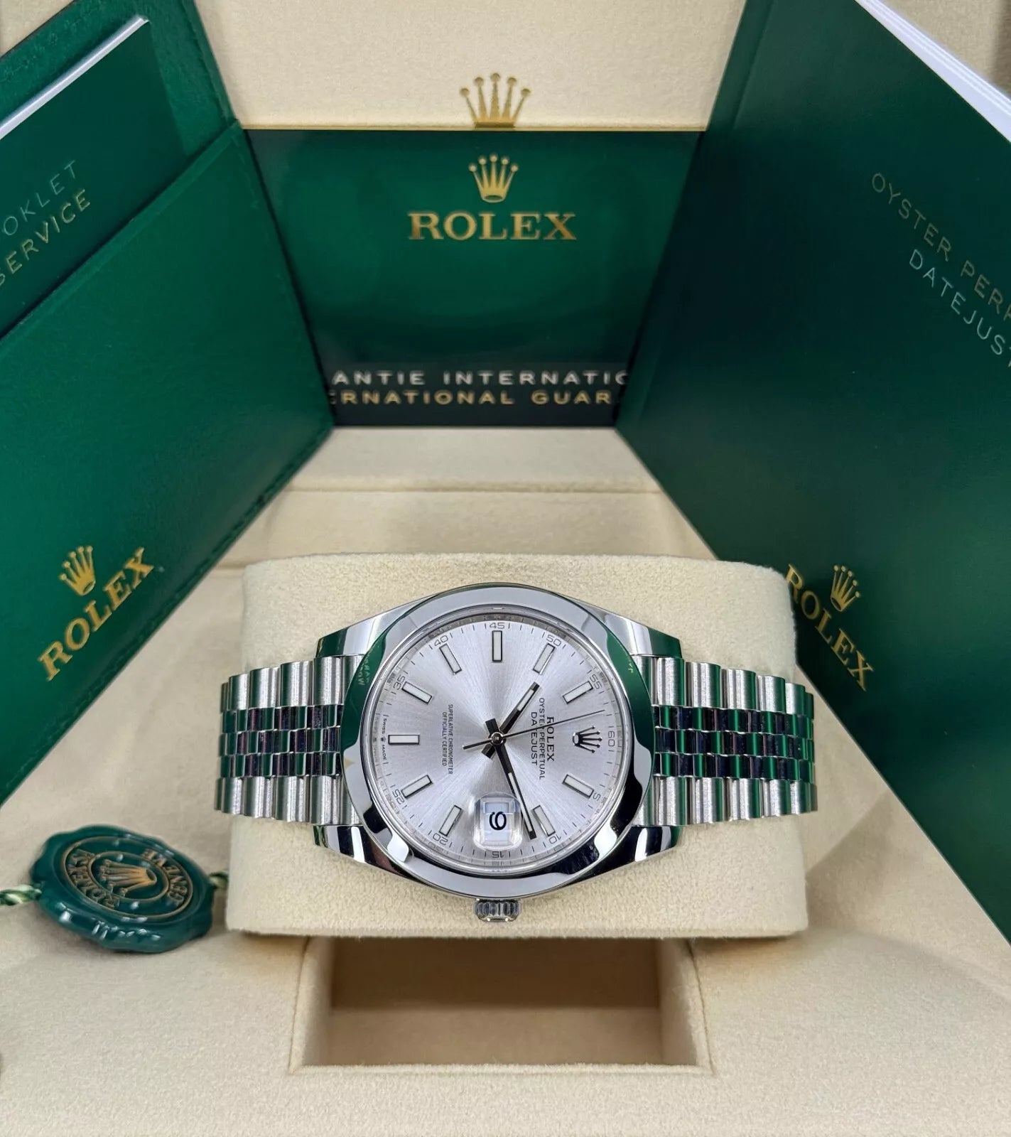 Rolex Datejust 41mm 126300 Silver Index Jubilee Stainless Steel Watch - Image 3