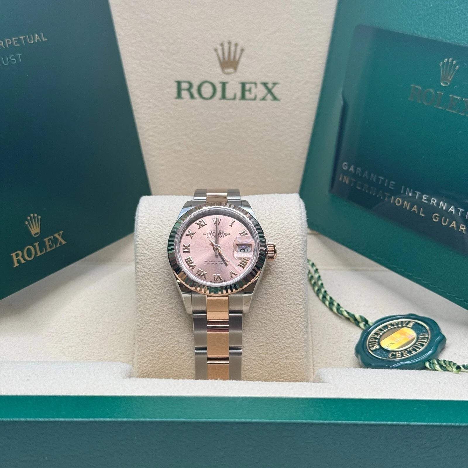 Rolex Lady-Datejust 28mm 279171 Pink Roman Oyster Stainless Steel and Rose Gold - Image 4