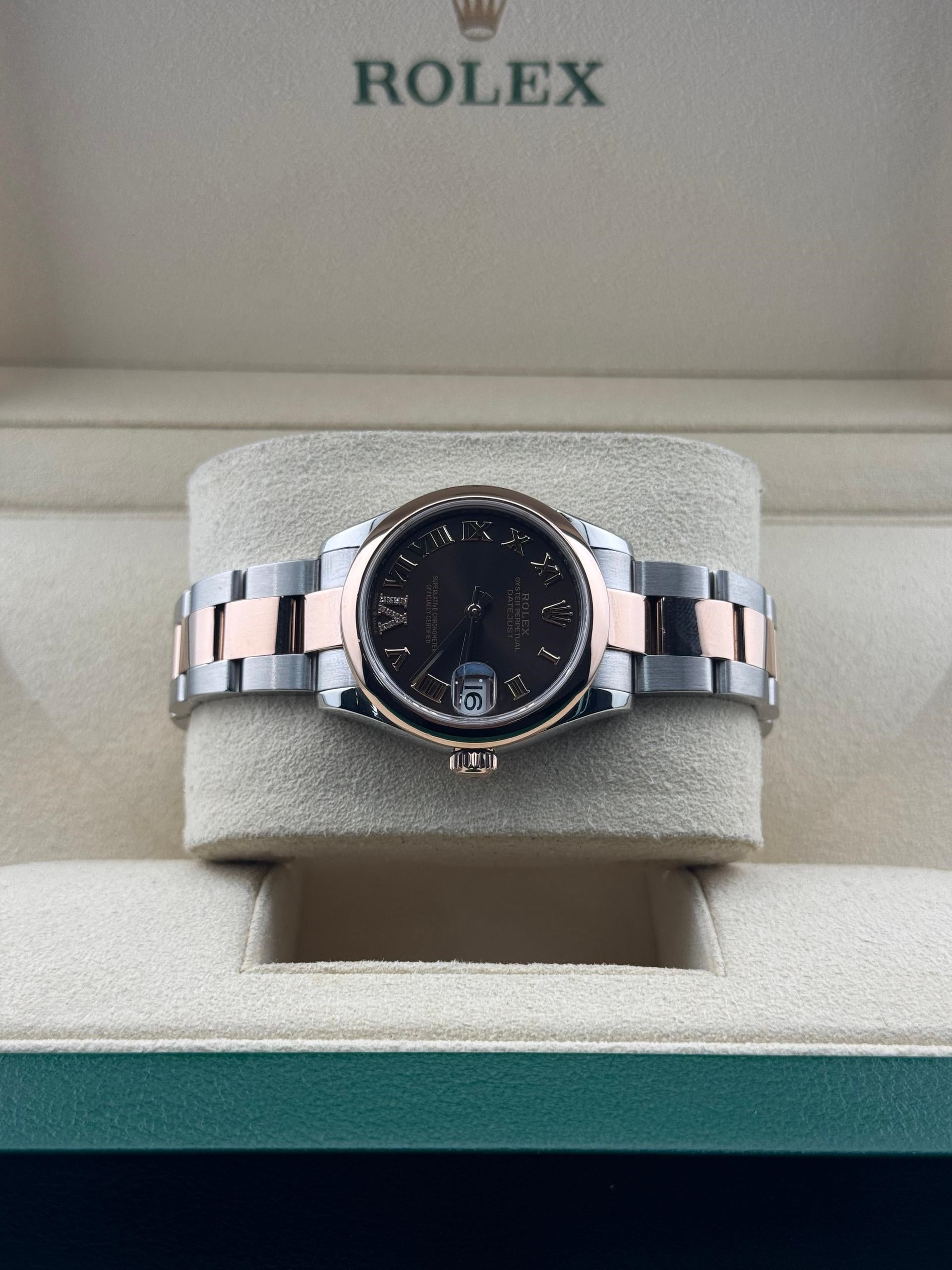 Rolex Datejust m278241-0003/0004 Chocolate 31mm Dial Oyster Bracelet Watch - Image 8