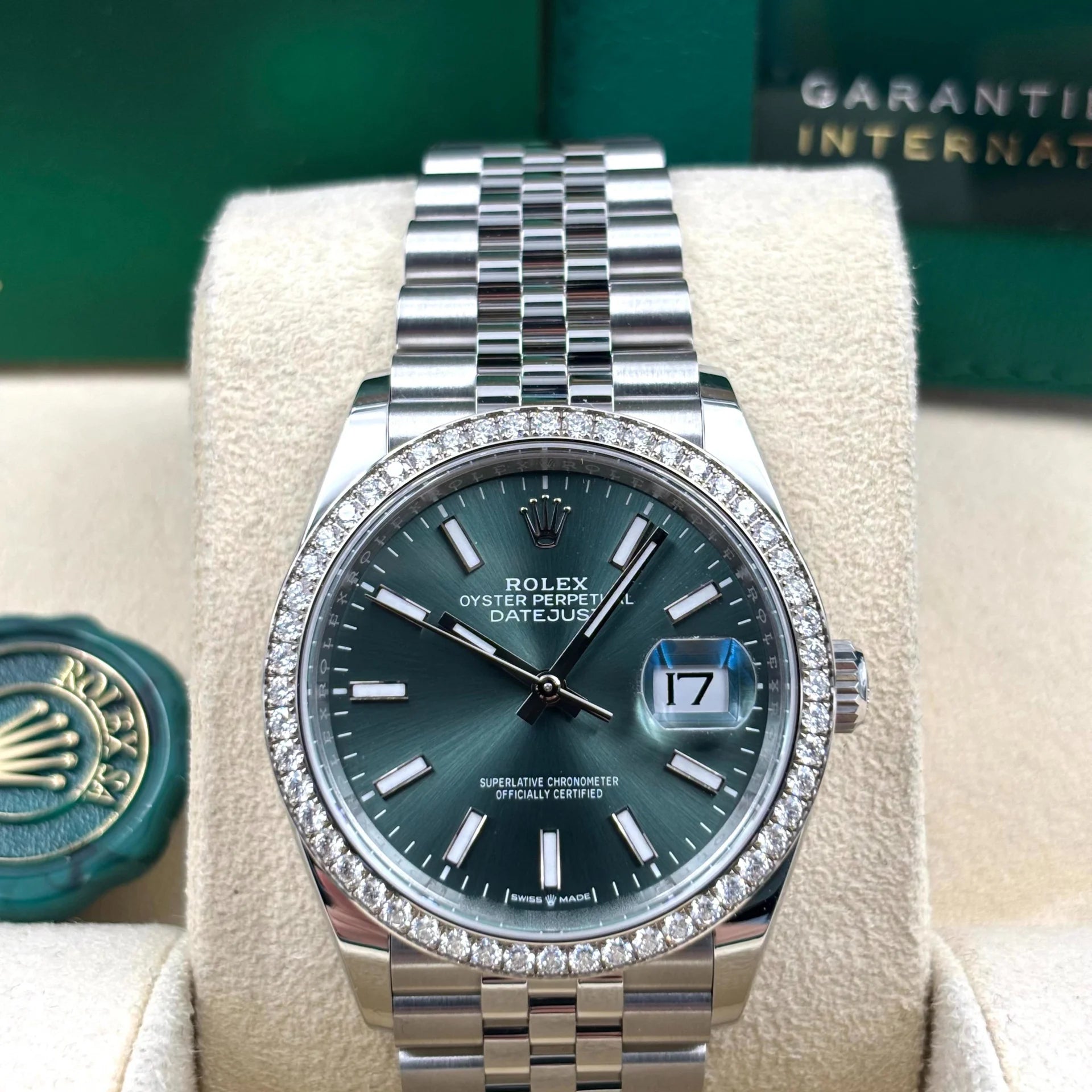 Rolex Datejust 36mm 126284 Green Dial Jubilee Bracelet - Image 3