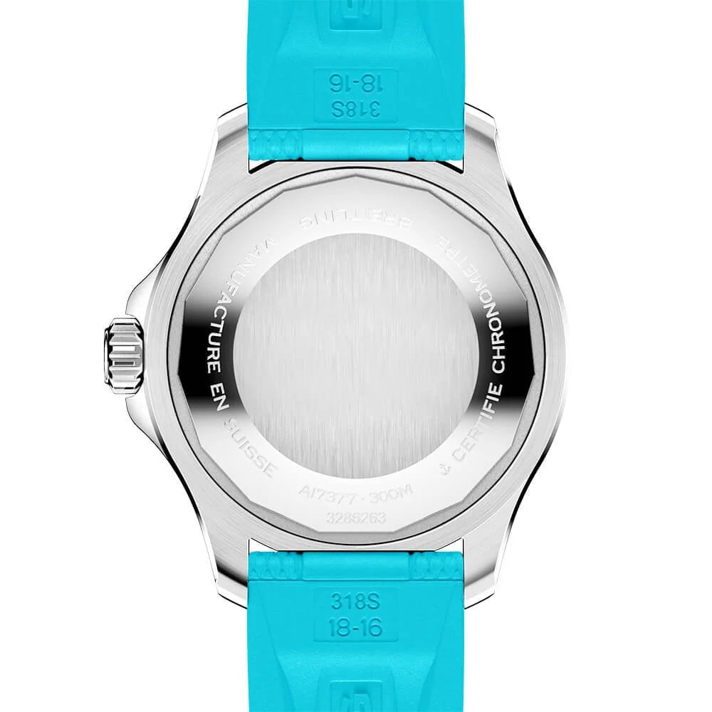 【Free Shipping】【Free Shipping】BREITLINGSuperocean 36mm Turquoise Dial Ladies Automatic Strap Watch - Image 2