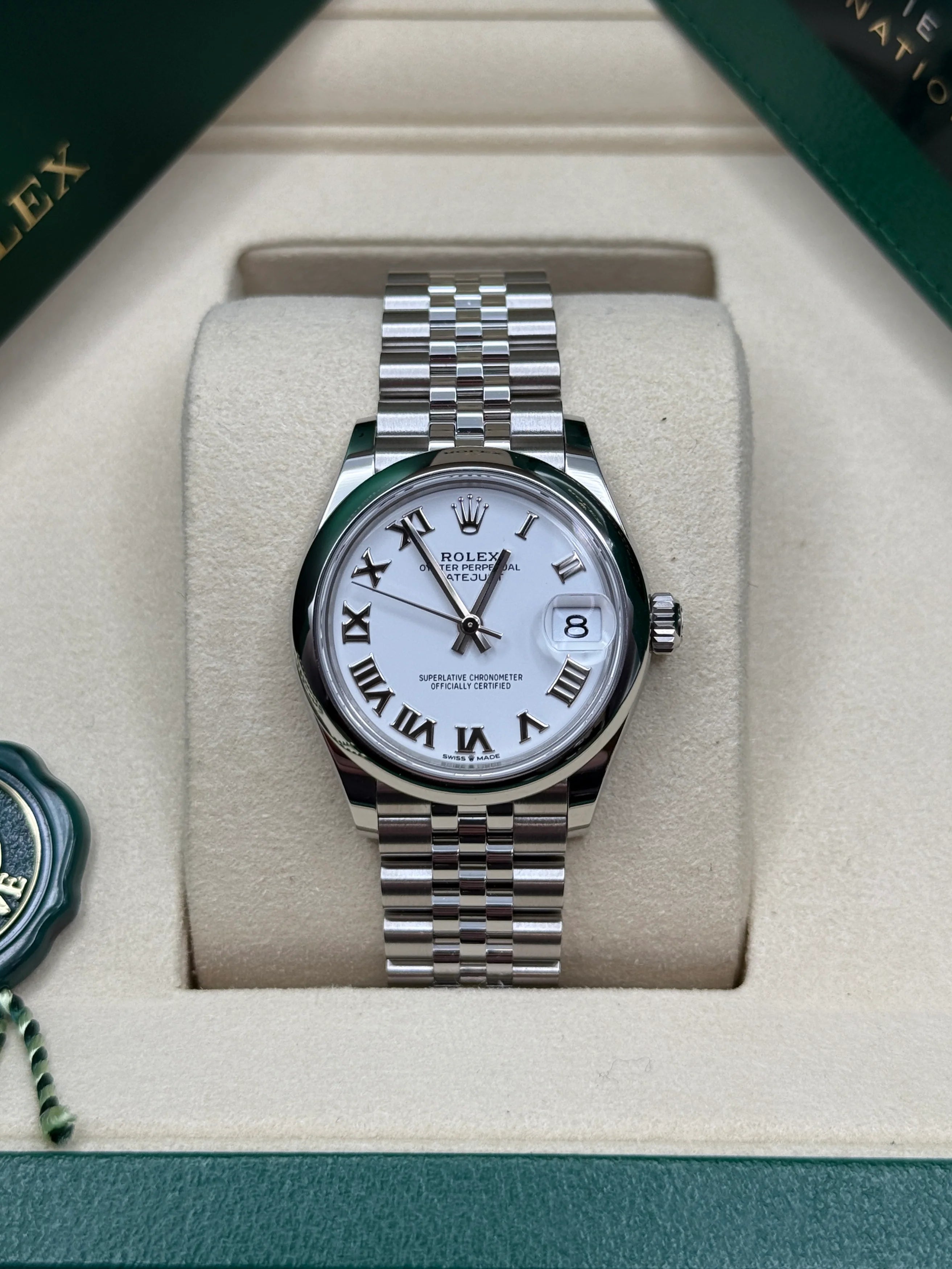 Rolex Datejust m278240-0003/0004 31mm White Roman Domed Bezel Oyster Oystersteel - Image 3
