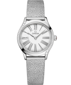 Omega De Ville Mini Trésor 26 mm White Dial with Diamonds Stainless Steel Bracelet 428.15.26.60.04.001