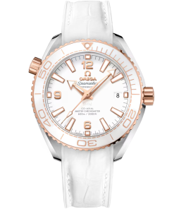 Omega Seamaster Planet Ocean 600M 39.5mm White Dial Stainless Steel and Sedna�?18k Rose Gold Strap 215.23.40.20.04.001