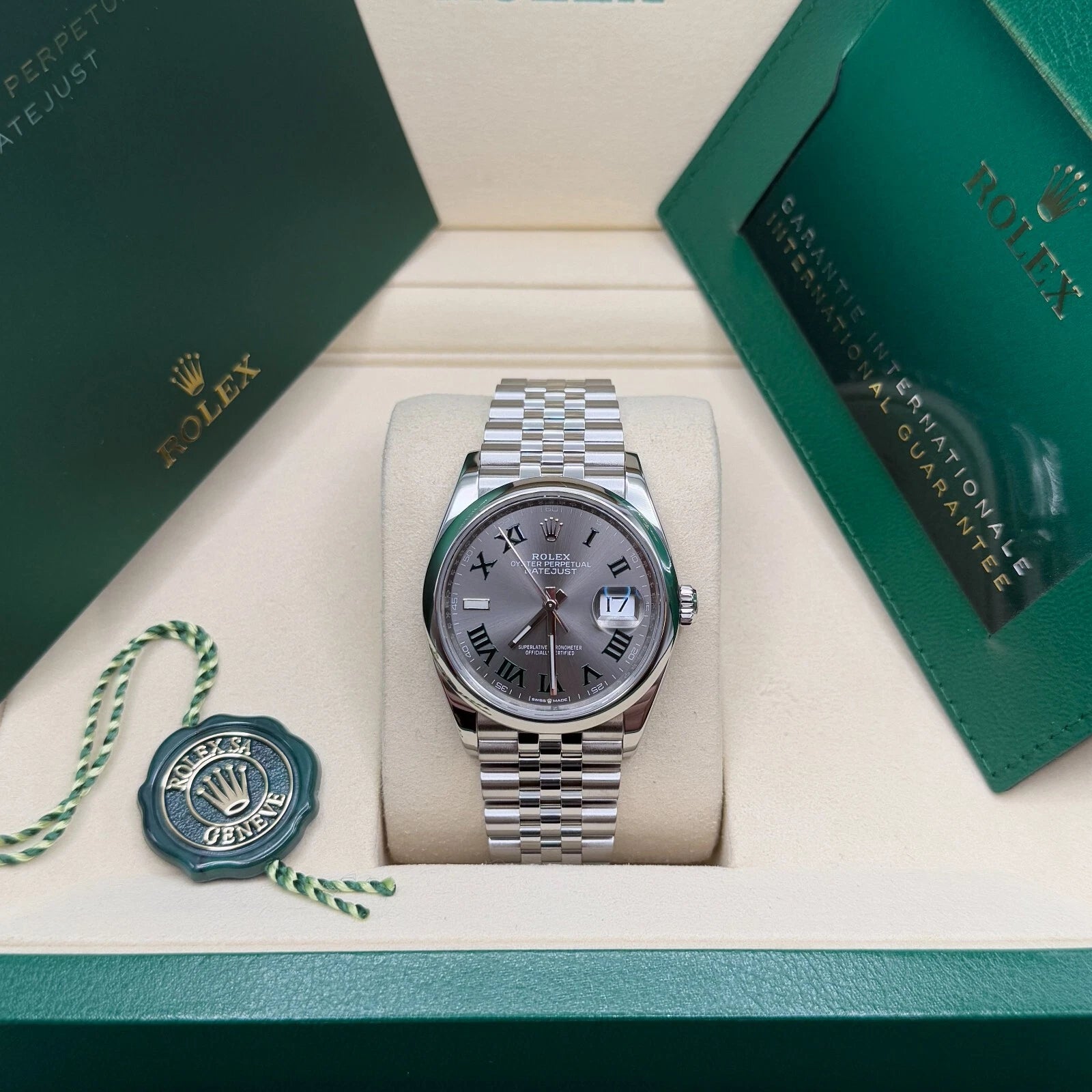 Rolex Datejust 36mm 126200 Oyster Perpetual Wimbledon Dial Jubilee Stainless Steel - Image 9
